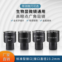Biological microscope WF10X high eye point wide angle eyepiece (field of view 20mm interface 23 2mm) manufacturer
