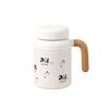 Luonuo Original Puppy ins Coffee Cup Large Capacity Women's Cup Double Drinking Straw Insulated Cup Official Genuine Product