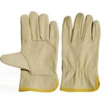 Fuantelao light-colored first-layer cowhide with back short welding gloves heat-insulating anti-wear labor protection gloves 12 pairs