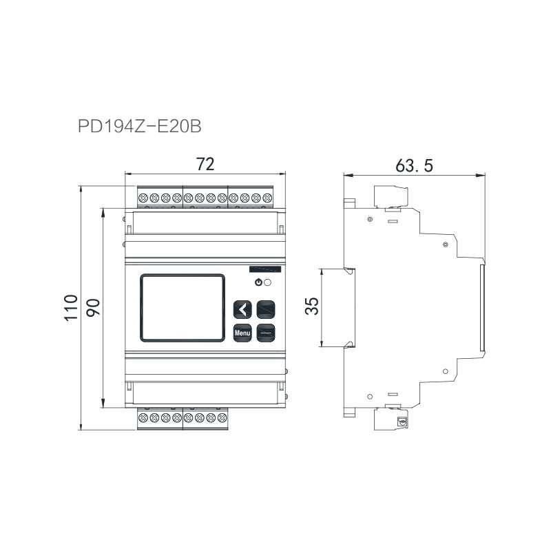 智能能耗管家：PD194Z-E20导轨式安装电力监测终端