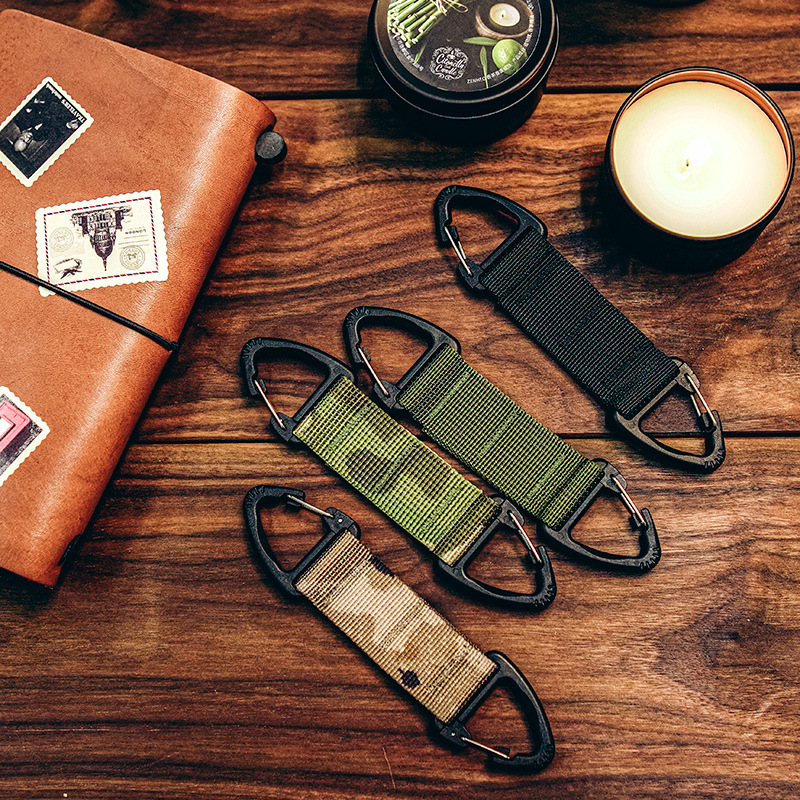 Outdoor Military Style Tactical Nylon Webbing Backpack Buckle Double-Point Triangle Buckle Multi-Functional Buckle Two-Way Quick-Release Buckle