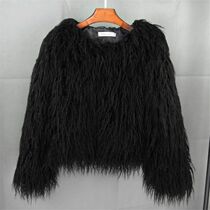 New Autumn Winter Warm Women Faux Fur Coat Loose Black White