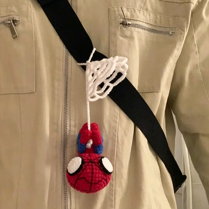 Yarn DIY Quirky Spider-Man Pendant Crochet Kit Crochet Doll Gift Bag Keychain Yarn DIY Quirky Spider-Man Pendant Crochet Kit Crochet Doll Gift Bag Keychain