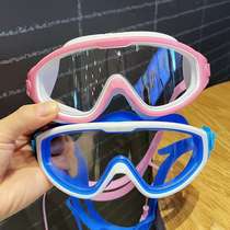 Childrens swimming goggles for boys and girls high-definition large-frame swimming goggles waterproof and anti-fog boys professional diving goggles