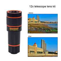 Instant 12X telephoto fisheye wide-angle macro tripod seven-in-one gift set universal external mobile phone lens