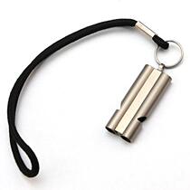 Lightweight pure titanium double-tube whistle outdoor earthquake rescue whistle portable training pigeon pet referee competition mouth L