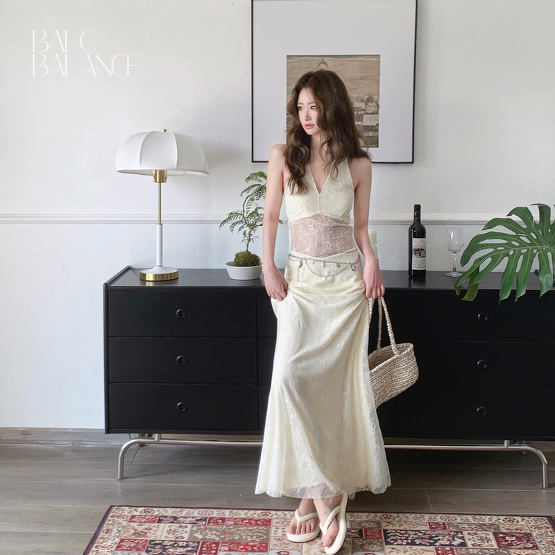 Balc-Balancelab Original New Summer Slimming Dress Long Skirt for Women with Sweet Temperament Balc-Balancelab Original New Summer Slimming Dress Long Skirt for Women with Sweet Temperament