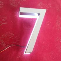 Customized led outdoor brushed luminous door number light office door sign number house number hotel number house number hotel