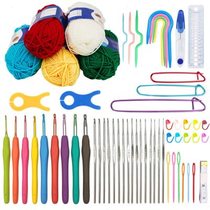 Knitting crochet hook set Color crochet hook Color aluminum crochet hook Iron crochet hook with accessories Pink cat style set