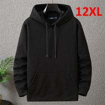 Solid Color Hoodies Men 12XL 10XL Plus Size Hoodies Autumn W