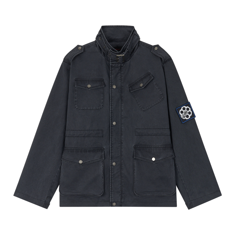 Saxgenwon'London' Hunting Jacket, Twill Canvas, Pre-Washed and Distressed, Mid-Length Coat