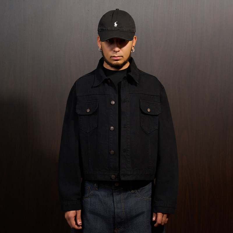 Air Ciooc Row Style Orson Fit Black Washed Kanye-Style American Denim Jacket Air Ciooc Row Style Orson Fit Black Washed Kanye-Style American Denim Jacket