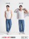 Catman 100% cotton men's vest inner wear cotton sleeveless fitness sports spring and summer new bottoming undershirt ແບບຜູ້ຊາຍ