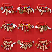 Baby products mahogany pendant baby pin newborn pig pregnant woman cinnabar baby safe outing brooch
