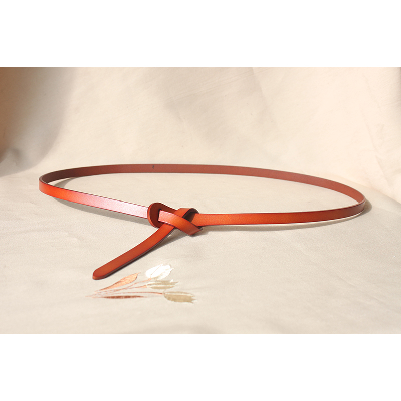 Orange Belt, Versatile Simple Thin Belt for Women, Sweater Decoration, Dress Belt, Korean Style Belt, Black