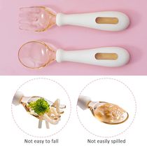 For Newborn Baby Feeding Silicone Spoon Fork Soft Bendable S