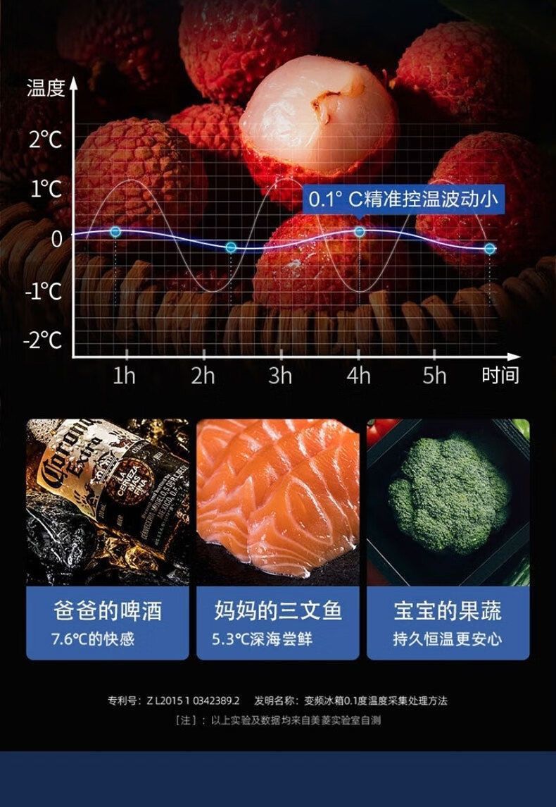 美菱冰箱十字门BCD-507WP9BTZ盐湖白
