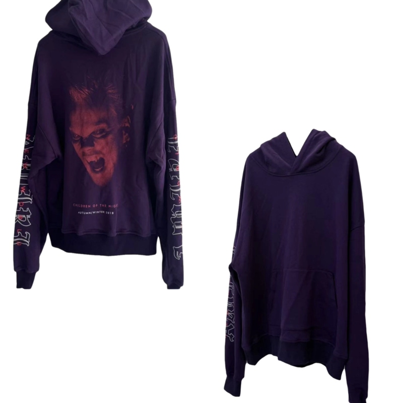 【Couple's Hot Item】Xiaoxue's Autumn/Winter Non-Am Purple Hooded Sweatshirt Os Version