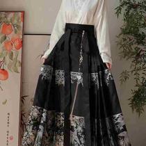 Antique Hanfu horse-faced skirt waist accessories long forbidden step pressed waist chain pendant national style retro versatile accessories