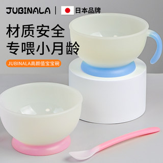 Jubinala Newborn Baby Food Bowl Set for 6-Month-Old Babies, Special for Eating Rice Cereal and Feeding Water, Includes Bowl and Spoon