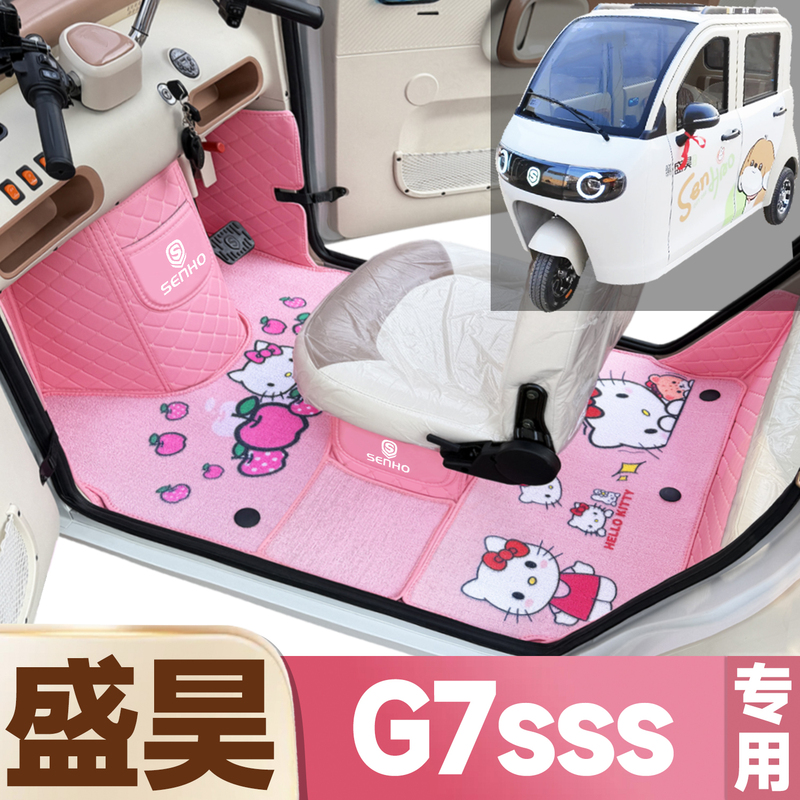 Shenghao G7Sss Special Cartoon Pattern Electric Tricycle for the Elderly, Environmentally Friendly, Fully Enclosed, Waterproof Electric Vehicle Foot Pads