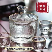 Japanese sake cup glass set wine bottle with cork wine set rice wine warmer home creative fruit wine cup