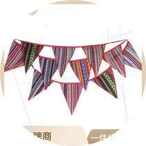 Source Gypsy ethnic camping decorative style tent flag European and American outdoor camping pennant hanging flag party string flag
