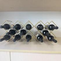 New light luxury red wine rack wine lattice rack home living room wine bottle rack wine cabinet storage rack decorative ornaments