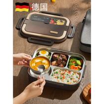 German insulated portable lunch box with compartments 304 stainless steel large capacity lunch box for students and office workers