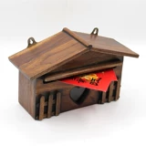 Деревянный настенный аксессуар, деревянная хижина, ограждение, антикварная система хранения