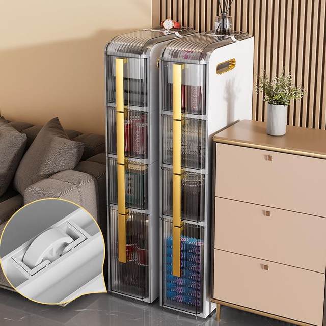 Bathroom slit storage cabinet storage rack floor-standing bathroom slit cabinet living room restroom storage cabinet without installation storage cabinet