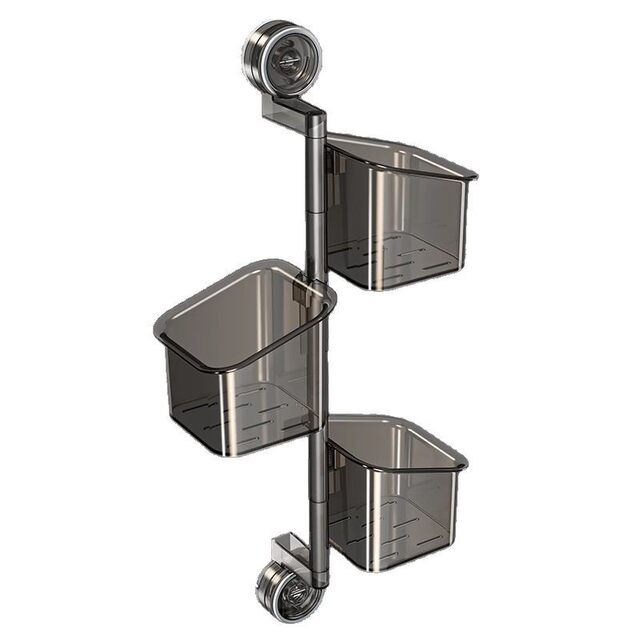 Tiandi Fish Kitchen Onion, Ginger, and Garlic Storage Box Suction Cup Wall-Mounted Rack for Storing Ginger and Garlic, No-Drill Basket