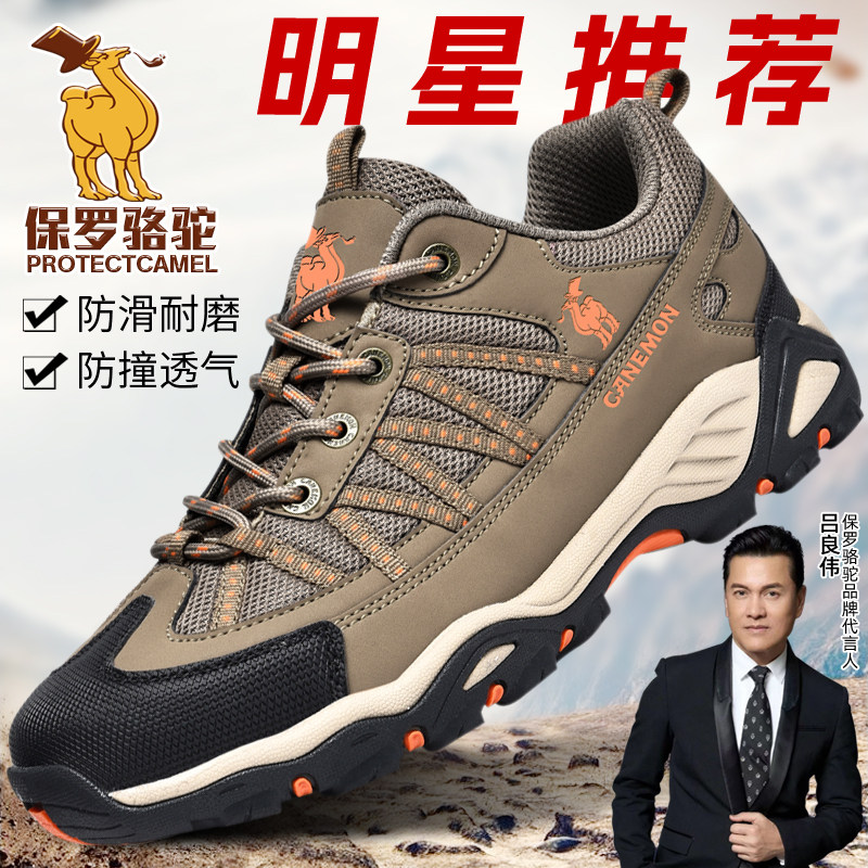 Paul Camel Genuine Men's Shoes, New Outdoor Multifunctional Non-Slip Wear-Resistant Hiking and Mountaineering Shoes, Travel and Casual Shoes for Men