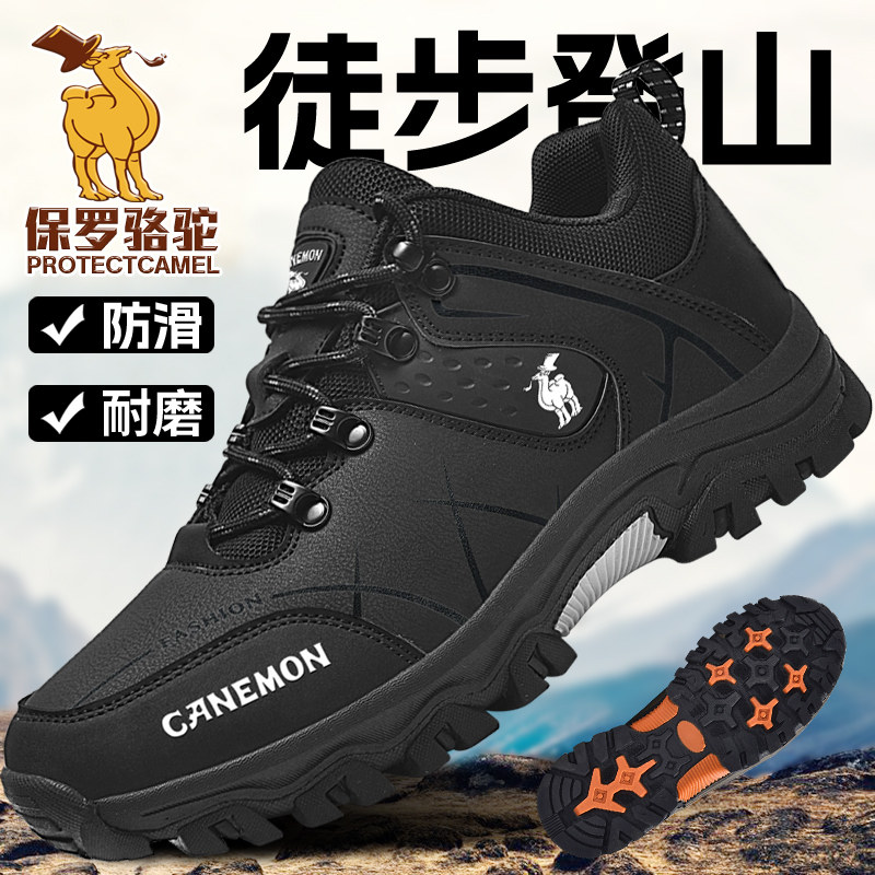 Paul Camel Men's Shoes 2025 Summer New Outdoor Non-Slip Wear-Resistant Hiking Shoes Summer Soft-Soled Walking Travel Shoes