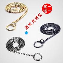 Dog p chain collar traction rope snake chain p rope dog training p word dog chain stainless steel large medium and small dog training rope