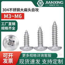 304 stainless steel large flat head cross self-tapping screws TA mushroom head pointed tail umbrella head wood screws M3M4M5M6