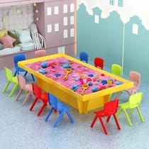 Space sand belt table amusement park equipment childrens toy table sand table handmade table multi-functional large size product manufacturer