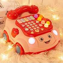 Childrens toys simulation telephone landline baby educational music early education 0-1-3 years old boys and girls 9 months old baby