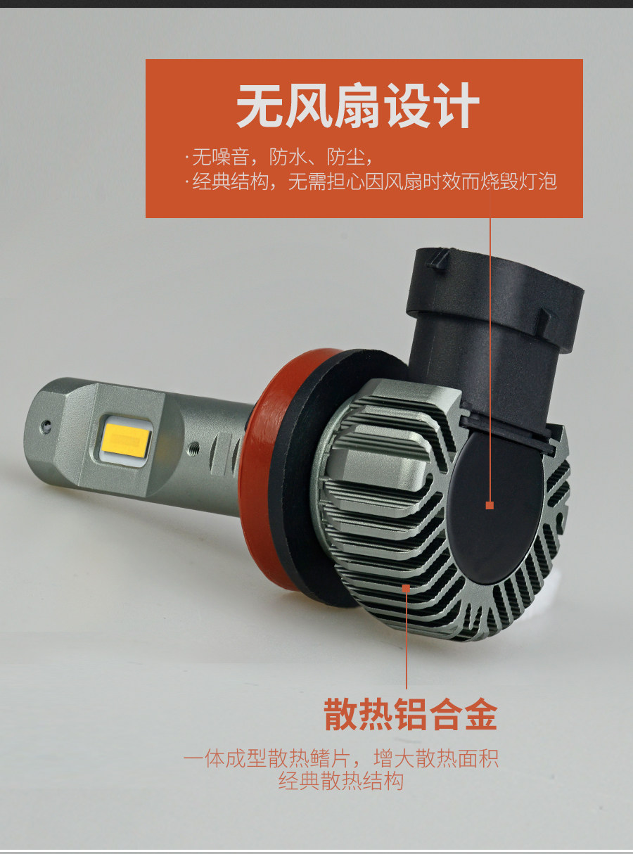 Противотуманные фары led前雾灯灯泡h11 h8 9006 881 h9汽车改装超亮黄金光青柠防雾灯 Truni