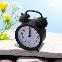 White plastic alarm clock Feng Shui ornaments for students and children special wake-up artifact alarm clock plastic horseshoe watch Feng Shui clock