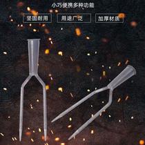 Steel fork agricultural straw fork two-pronged fork iron fork picking firewood turning over waste clearing garbage rice straw fork two-tine stacking fork