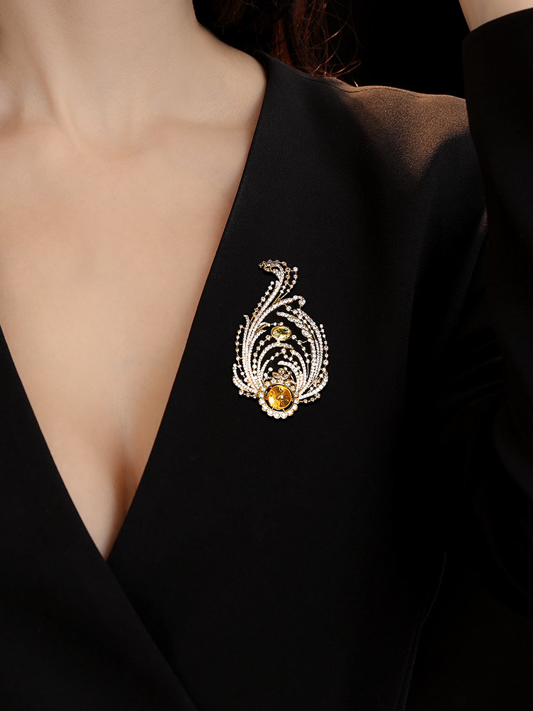 Danish Abenheart Phoenix Brooch, Personalized and Exquisite Corsage, High-End, Elegant, Retro, Banquet, Luxurious Brooch