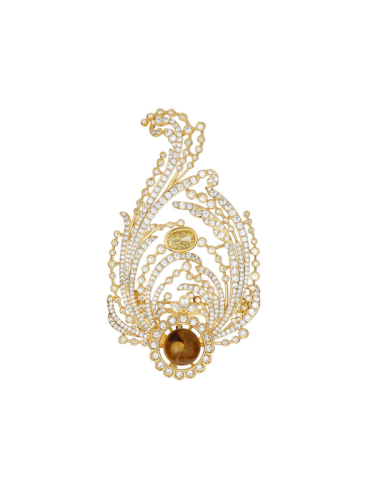 Danish Abenheart Phoenix Brooch, Personalized and Exquisite Corsage, High-End, Elegant, Retro, Banquet, Luxurious Brooch