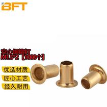 Beifote copper buckle rivet hollow copper rivet through hole rivet copper piece single machine tube M1 5M6M5*8(