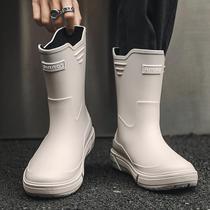 Rain boots for women fashionable outer wear waterproof and non-slip internet celebrity water shoes high water shoes waterproof Martin boots long overshoes for women