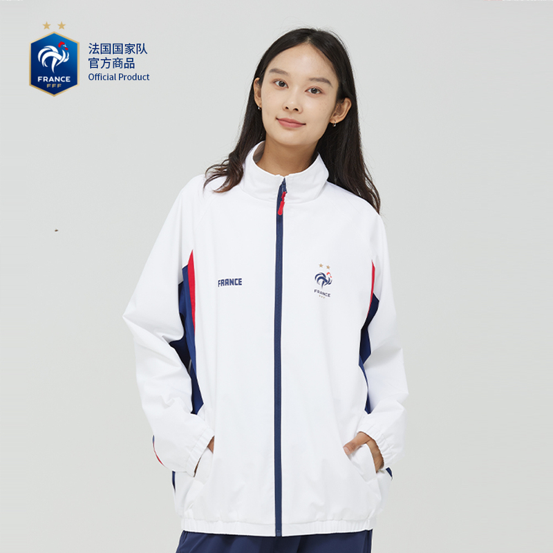 Official Products of the French National Team |   Outdoor Three-Color Patchwork Jacket for Men and Women Football Fans