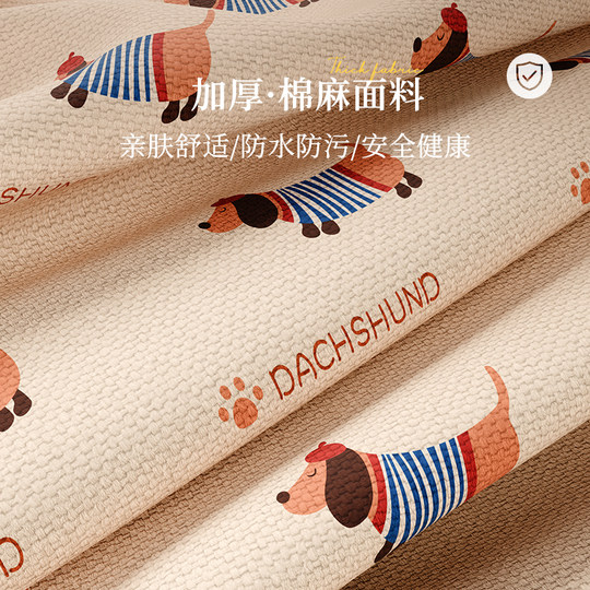 Cotton and Linen Tablecloth, Fabric for Home Use, No-Wash, Waterproof, Oil-Proof Tablecloth, High-Temperature Resistant Dining Table Mat, High-End Feel Cover Cloth, Coffee Table Cloth