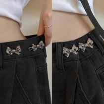 Bow waist tightening artifact adjustable waist buckle niche design concealed buckle simple and fashionable waist jewelry for women