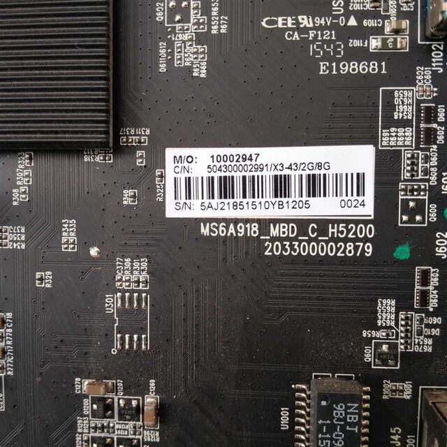 Letv L403Pn Motherboard Ms6A918-Mbd-C-H5200 203300002879 Screen S400Dha-1