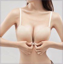 There is a tree underwear small breasts are gathered and cool the front buckle is large sexy traceless wire-free breathable bra womens bra